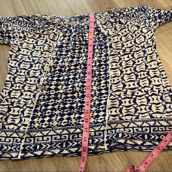 Lucky brand blue/white long sleeve elastic… - Picture 7 of 7